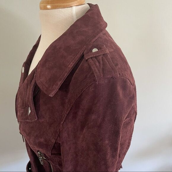 100% Leather Suede Moto Jacket - Blank NYC - Medium - Picture 10 of 16